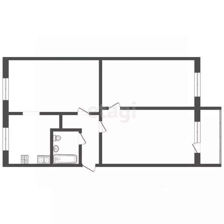 3-к кв. Томская область, Томск ул. Говорова, 20 (59.0 м) - Фото 2