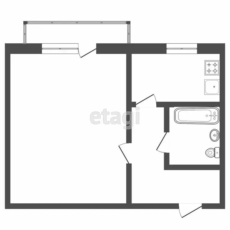 1-комнатная квартира: Саранск, улица Попова, 53 (28 м) - Фото 1