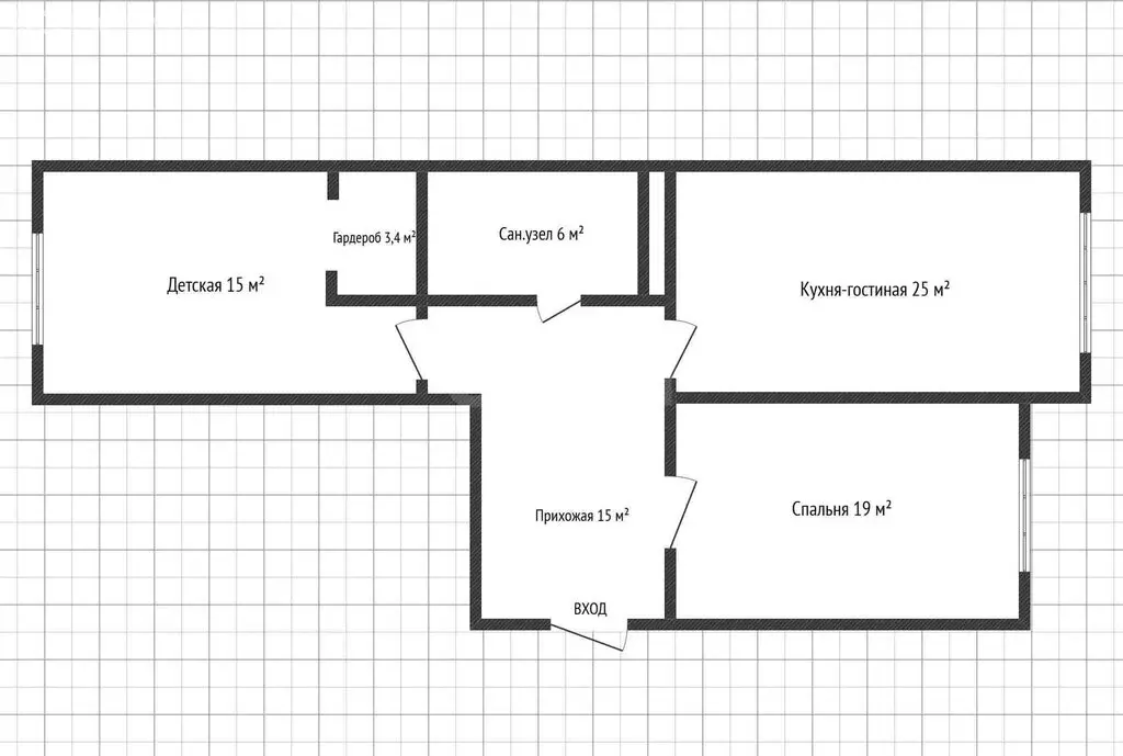2-комнатная квартира: Избербаш, улица Г. Гамидова, 69А (83.4 м) - Фото 1