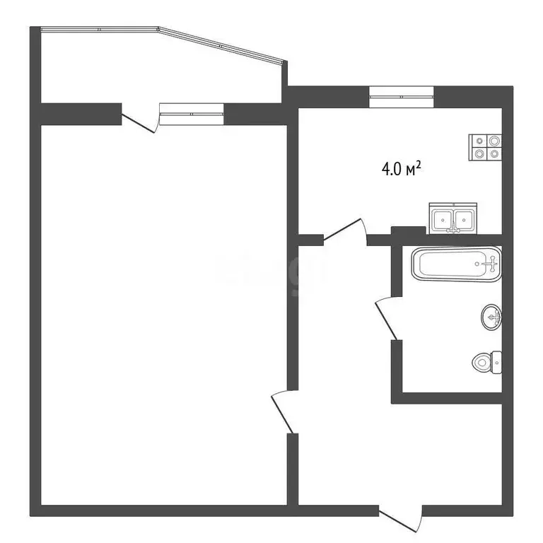 Квартира, 1 комната, 28.5 м - Фото 1