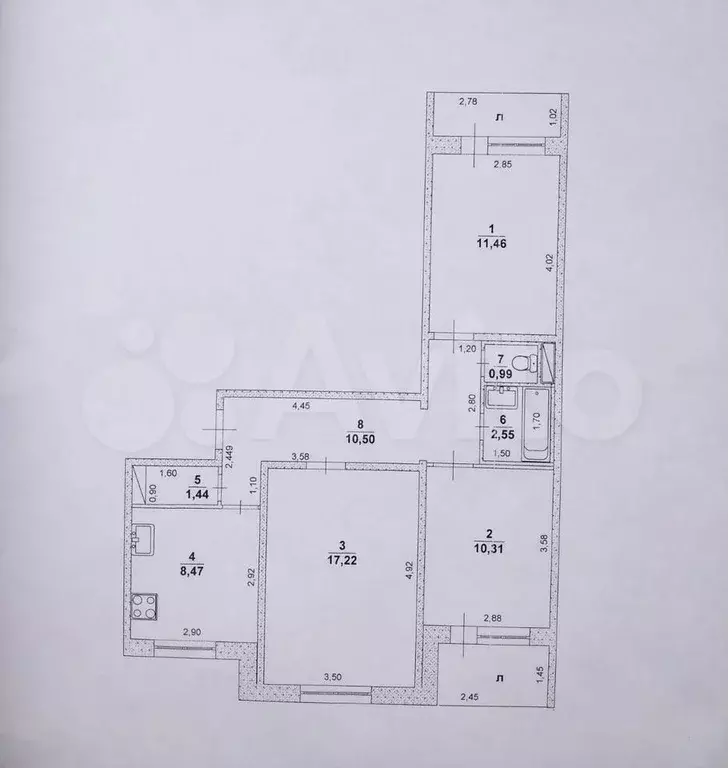 3-к. квартира, 64 м, 3/9 эт. - Фото 0