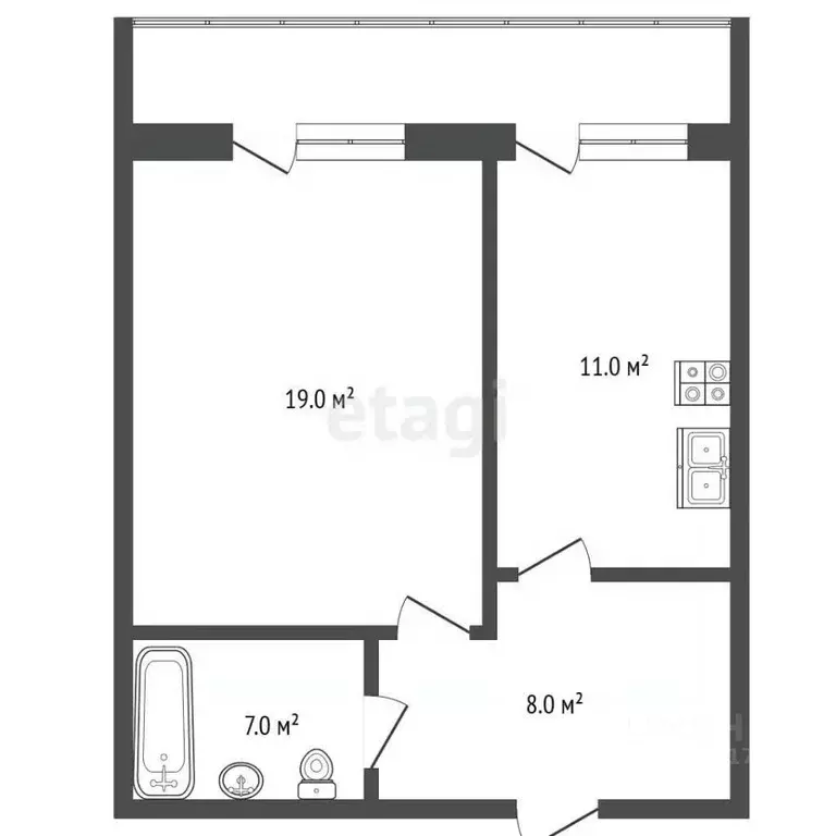 1-к кв. Севастополь ул. Энергетиков, 14В (44.6 м) - Фото 2