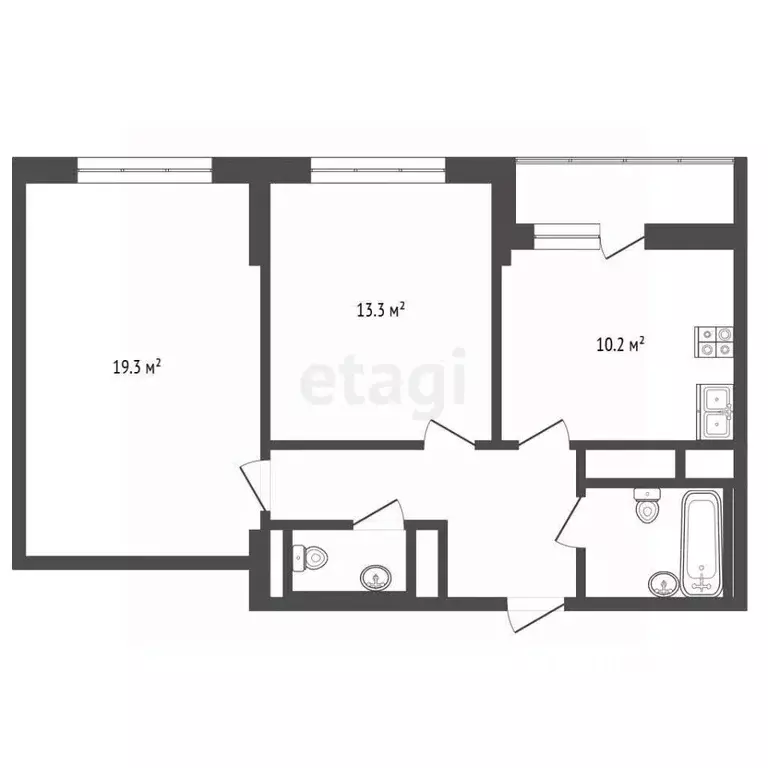2-к кв. Москва Люблинская ул., 76к5 (54.7 м) - Фото 1