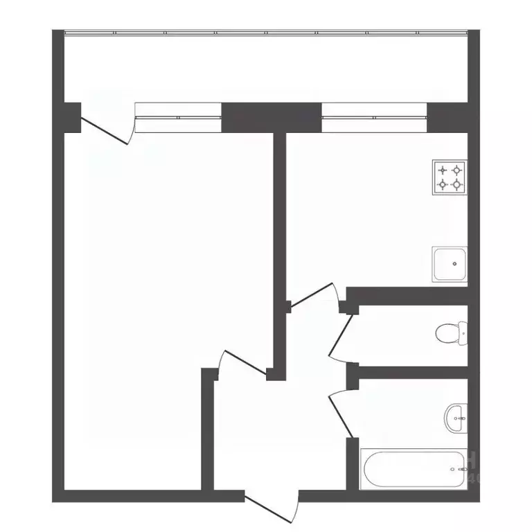 1-к кв. Тюменская область, Тюмень ул. 30 лет Победы, 115 (30.2 м) - Фото 2
