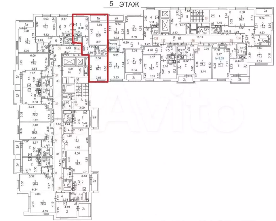 Аукцион: 2-к. квартира, 56,6 м, 5/15 эт. - Фото 0