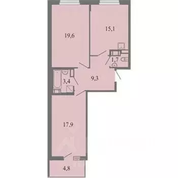 2-к кв. Санкт-Петербург Ленинский просп., 43 (66.6 м) - Фото 0