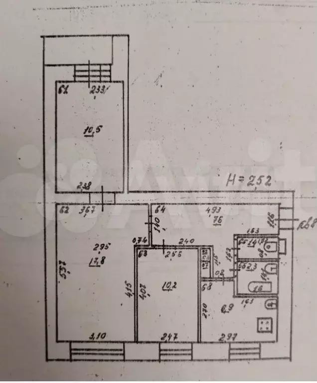 3-к. квартира, 58 м, 5/9 эт. - Фото 0