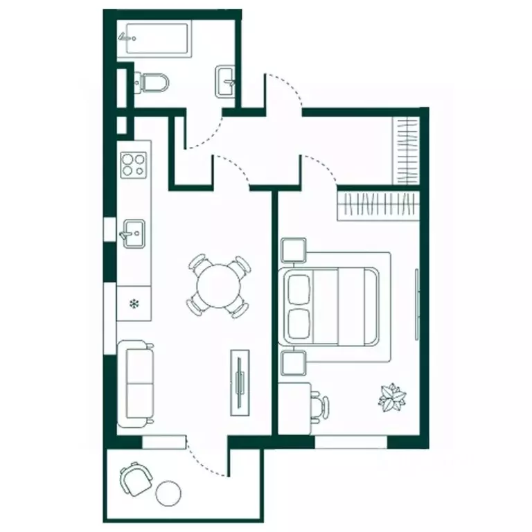 2-к кв. Дагестан, Дербент Новая История жилой комплекс (47.25 м) - Фото 0