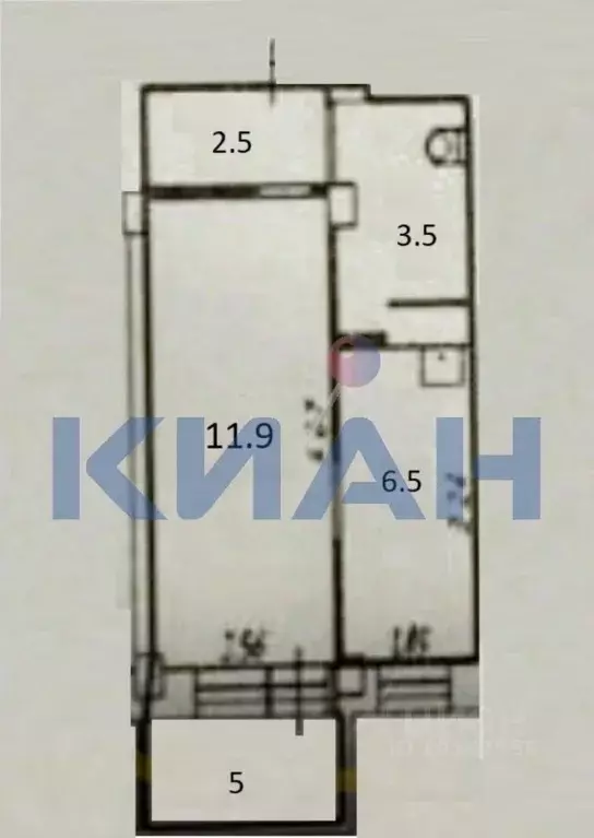 1-к кв. Красноярский край, Красноярск ул. Вильского, 24 (24.4 м) - Фото 1