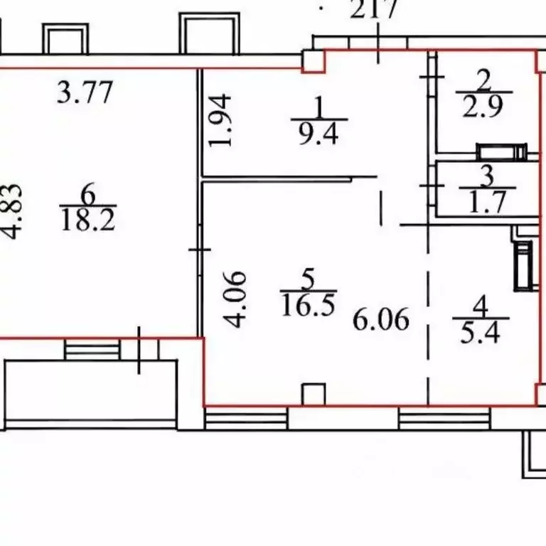 2-к кв. Новосибирская область, Новосибирск ул. Аэропорт, 1/1 (54.1 м) - Фото 2