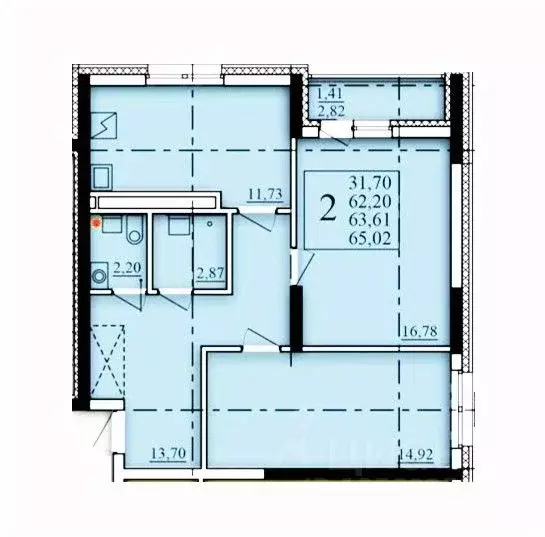 2-к кв. Башкортостан, Уфа Затон-Восточный жилрайон, Паруса жилой ... - Фото 1