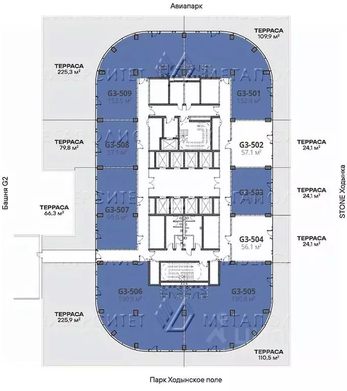 Офис в Москва Ходынский бул., 6с2 (165 м) - Фото 1