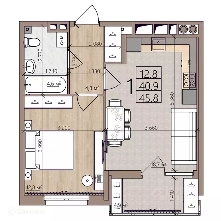 1-к кв. Рязанская область, Рязань пос. Шпалозавода, Окская Стрелка ... - Фото 2