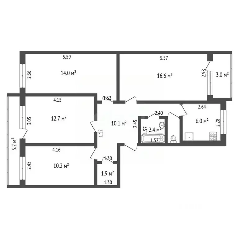 4-к кв. Самарская область, Самара пос. Управленческий, ул. Коптевская, ... - Фото 2