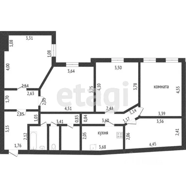 Комната Санкт-Петербург 10-я Советская ул., 9 (35.0 м) - Фото 1