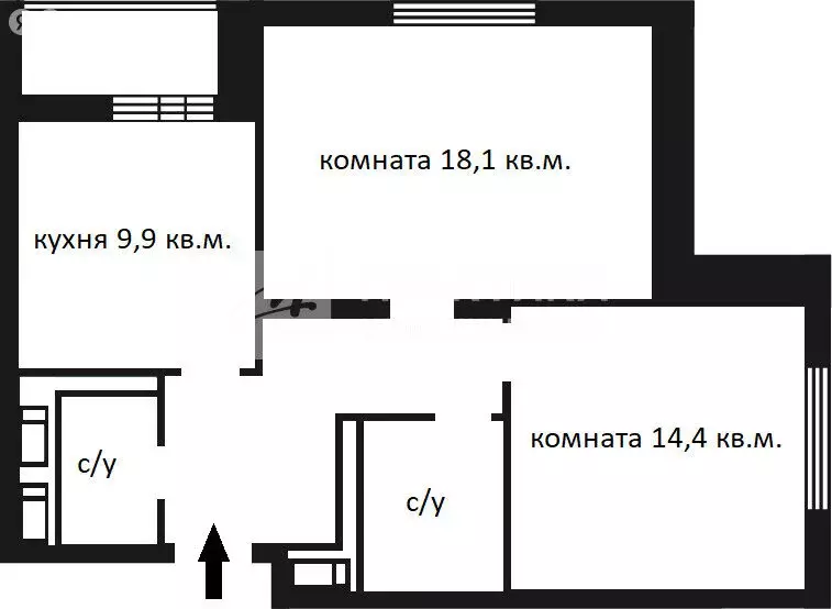 2-комнатная квартира: Москва, Малая Очаковская улица, 6 (57.5 м) - Фото 0