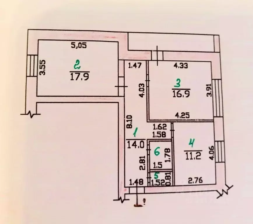 2-к кв. Орловская область, Орел Ватная ул., 18 (67.5 м) - Фото 1