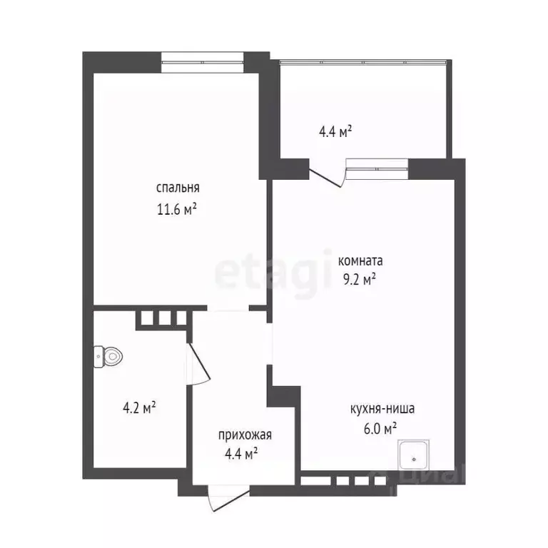 2-к кв. Красноярский край, Красноярск ул. Лесников, 55 (37.6 м) - Фото 2