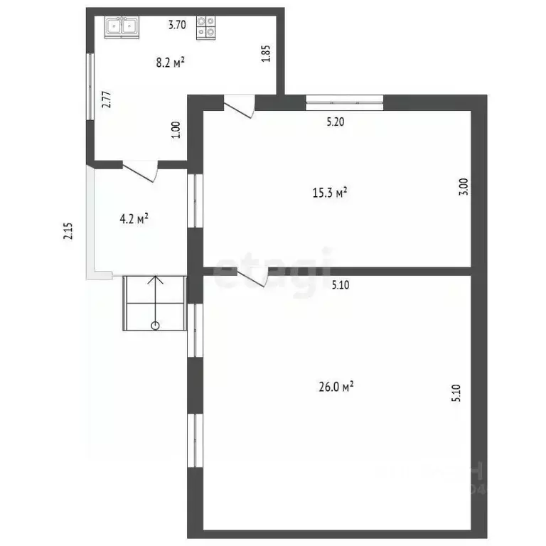 2-к кв. Крым, Феодосия ул. Куйбышева, 12 (49.5 м) - Фото 2