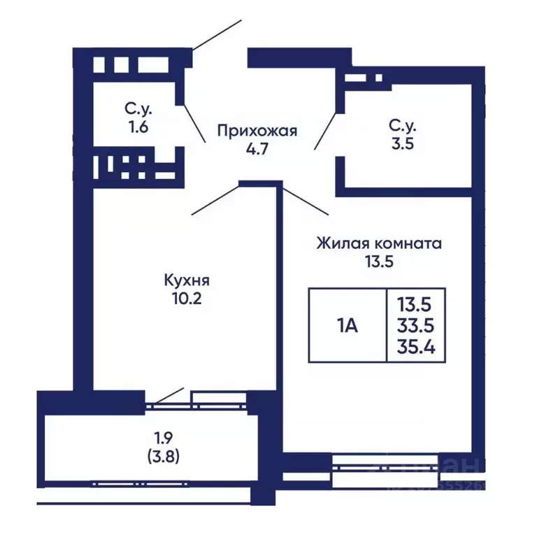 1-к кв. Новосибирская область, Новосибирск Горизонт жилой комплекс ... - Фото 1