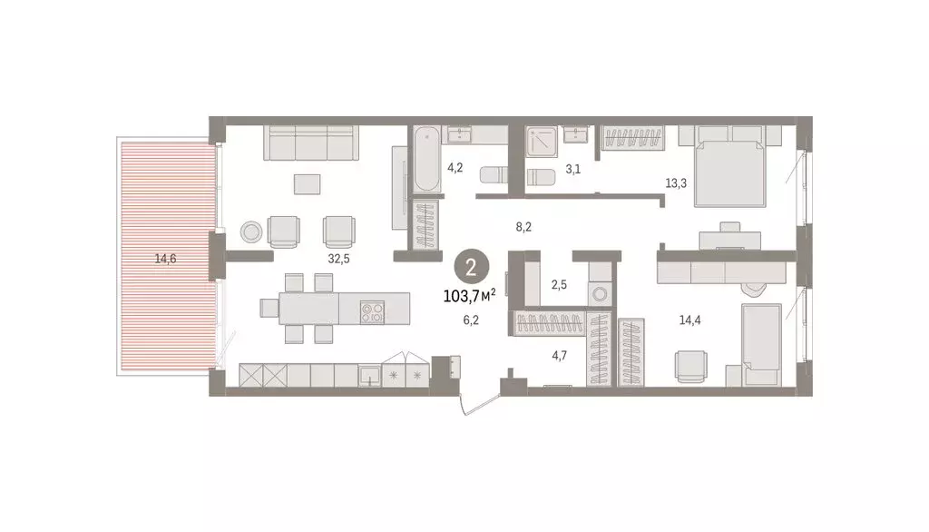 2-комнатная квартира: Екатеринбург, жилой район Юго-Западный, жилой ... - Фото 2