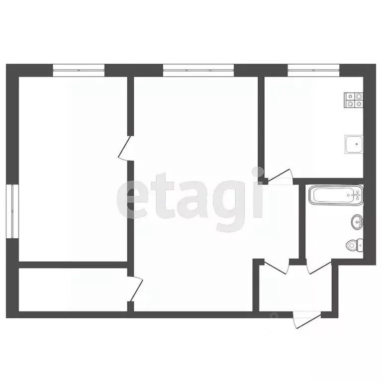 2-к кв. Тюменская область, Тюмень Северная ул., 35 (45.3 м) - Фото 2