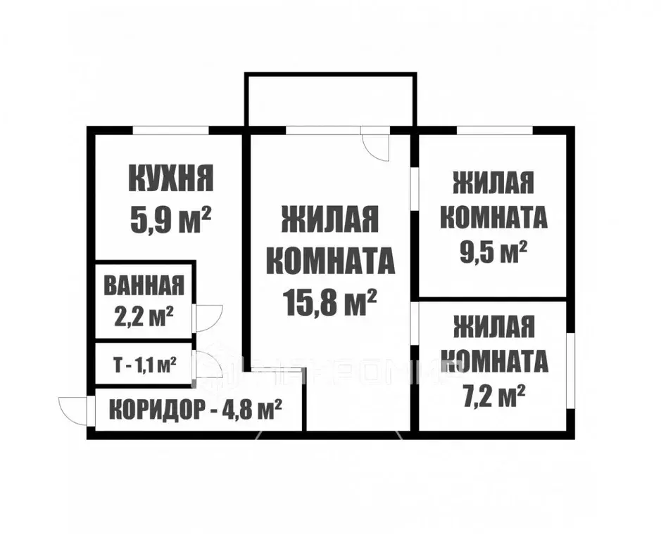 3-к кв. Кировская область, Киров Студенческий проезд, 4 (46.5 м) - Фото 1