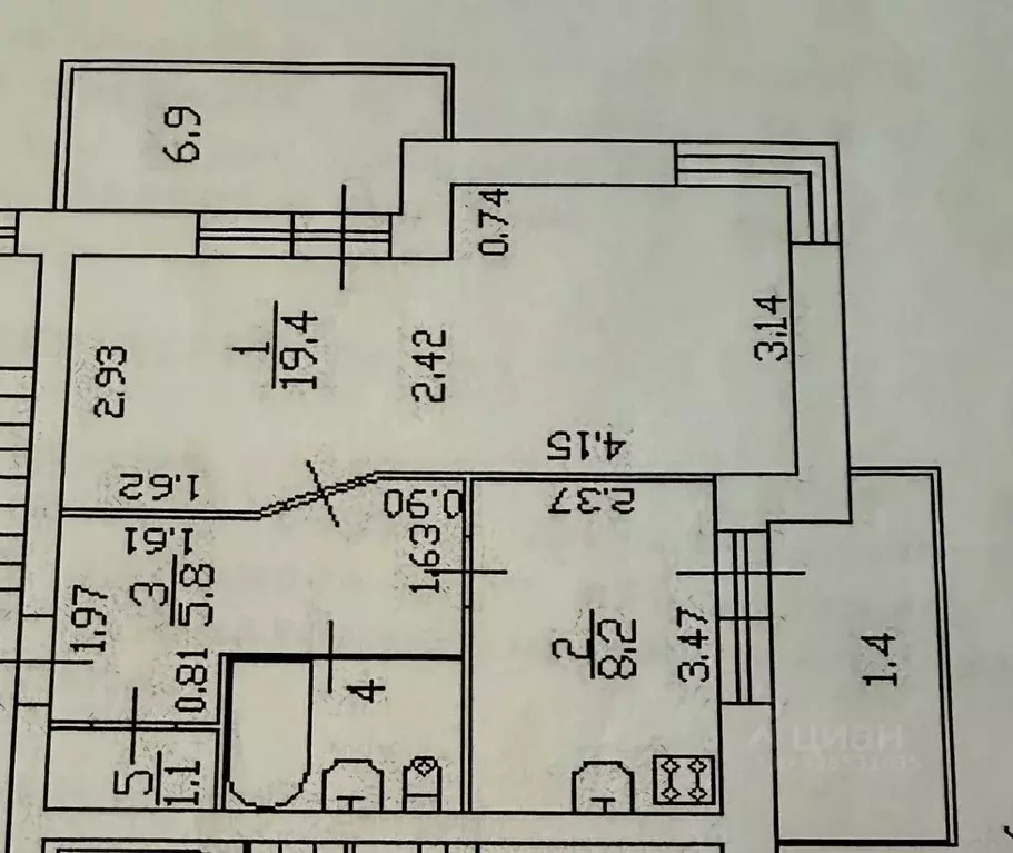 1-к кв. Санкт-Петербург, Санкт-Петербург, Пушкин Октябрьский бул., ... - Фото 1