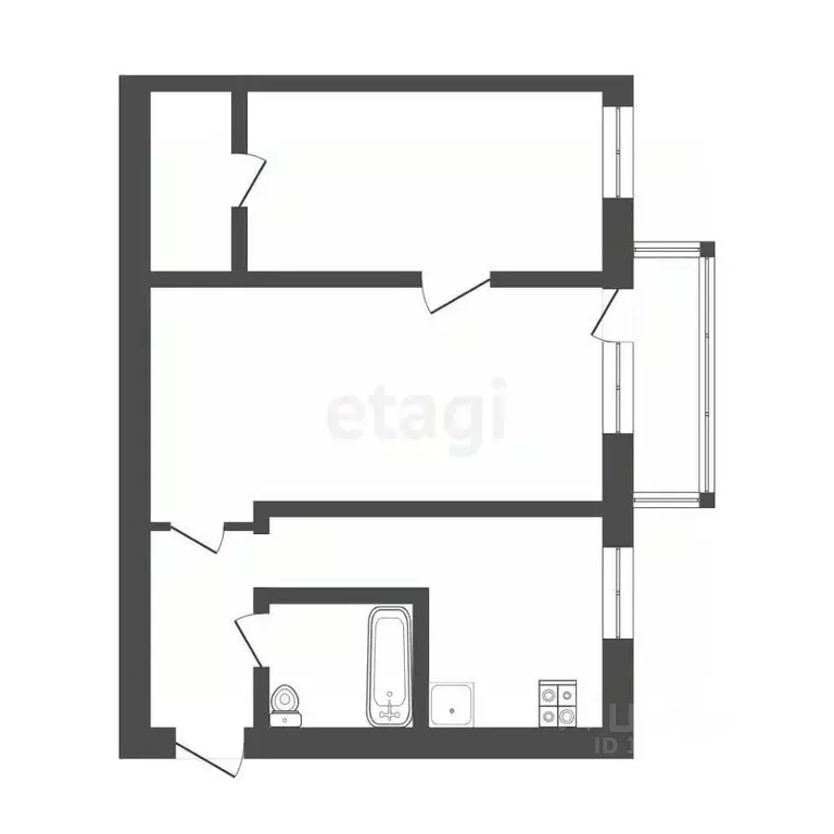 2-к кв. Ульяновская область, Ульяновск ул. Ефремова, 93 (46.2 м) - Фото 2