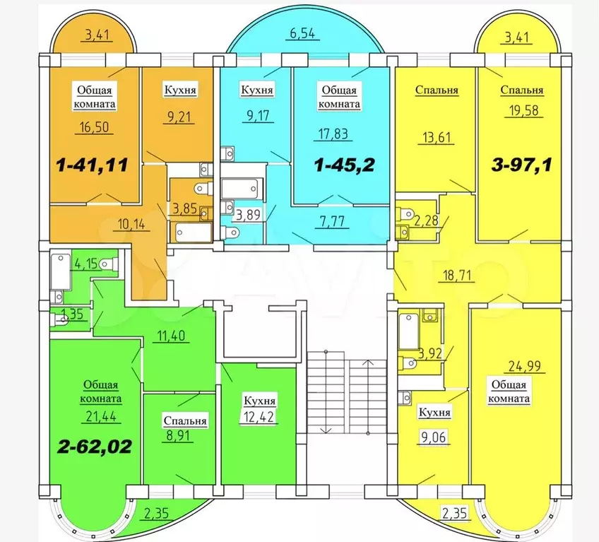 1-к. квартира, 45 м, 7/9 эт. - Фото 0