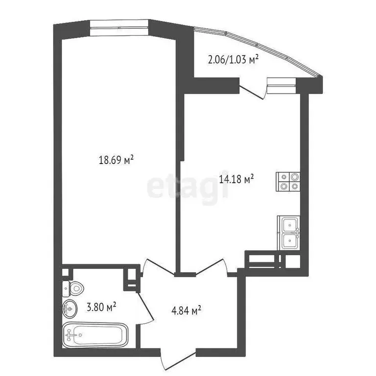 1-комнатная квартира: Краснодар, Ростовское шоссе, 30/6 (43 м) - Фото 0