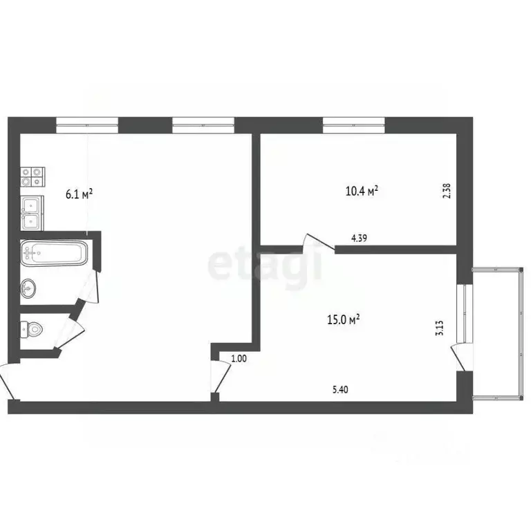 2-к кв. Ярославская область, Ярославль ул. Маланова, 12к2 (51.6 м) - Фото 2