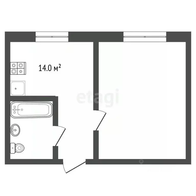 1-к кв. Краснодарский край, Ейское с/пос, пос. Октябрьский пер. 2-й ... - Фото 1