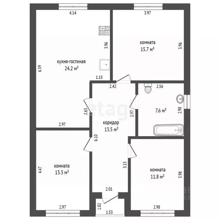 Дом в Ростовская область, Батайск Ставропольская ул. (93 м) - Фото 2