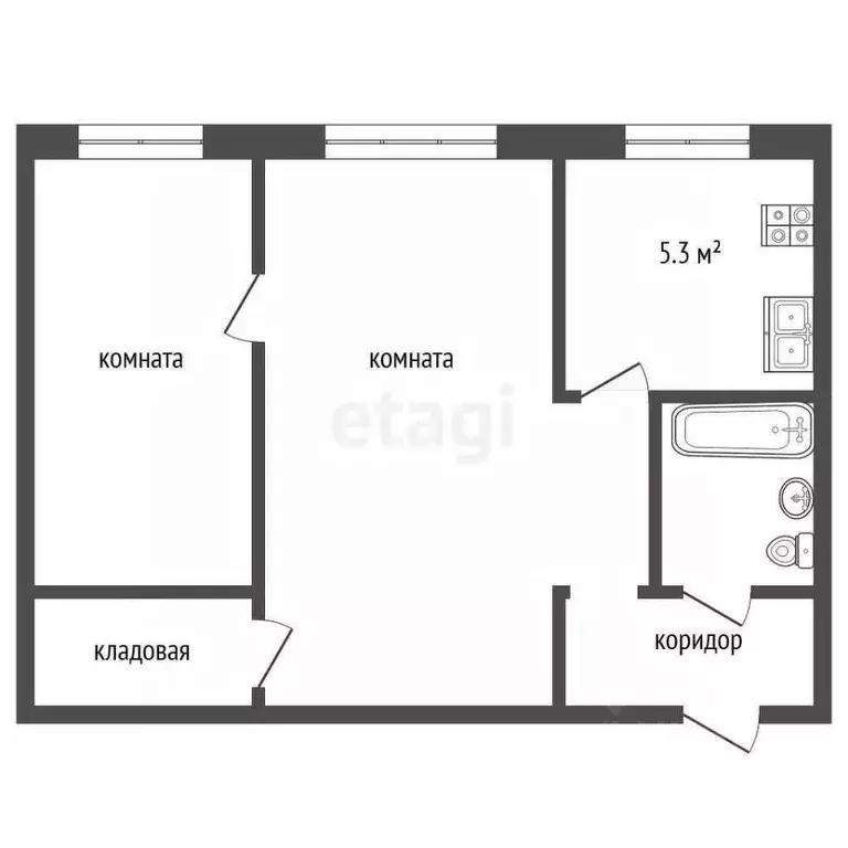 2-к кв. Челябинская область, Красноармейский муниципальный округ, с. ... - Фото 2