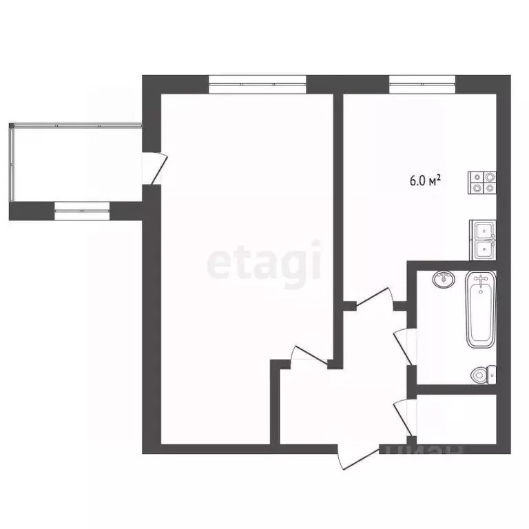 1-к кв. Ярославская область, Ярославль Ленинградский просп., 67 (33.0 ... - Фото 1