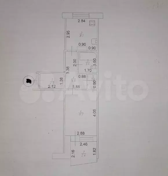 1-к. квартира, 31,7 м, 2/9 эт. - Фото 0