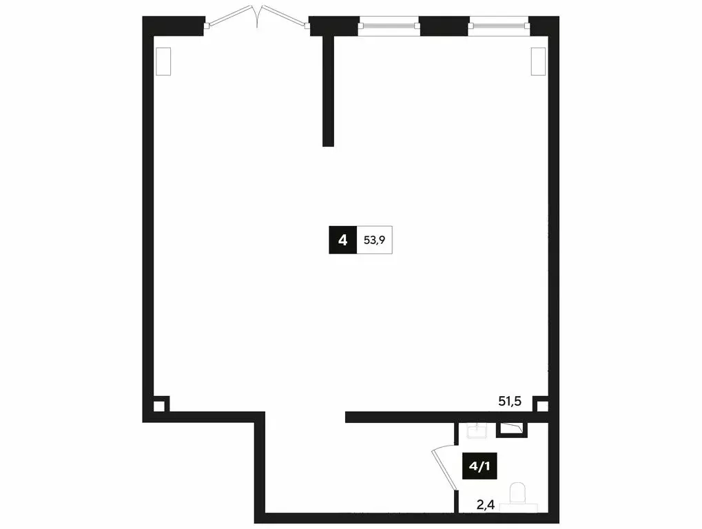 Офис (53.9 м) - Фото 1