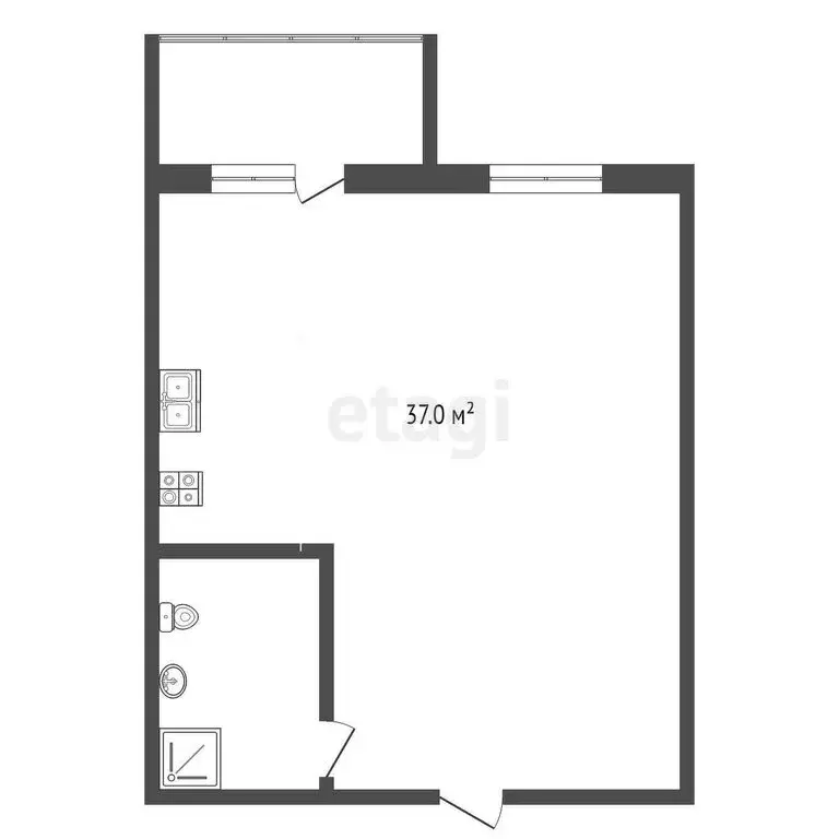 1-комнатная квартира: Анапа, Анапское шоссе, 6к1 (37 м) - Фото 0