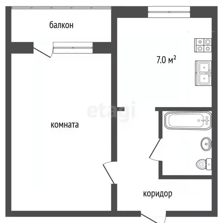 1-к кв. Ямало-Ненецкий АО, Муравленко ул. Ленина, 131 (32.0 м) - Фото 2