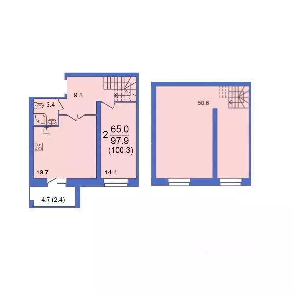 2-к кв. Вологодская область, Вологда Молодежная ул., 22 (102.7 м) - Фото 1