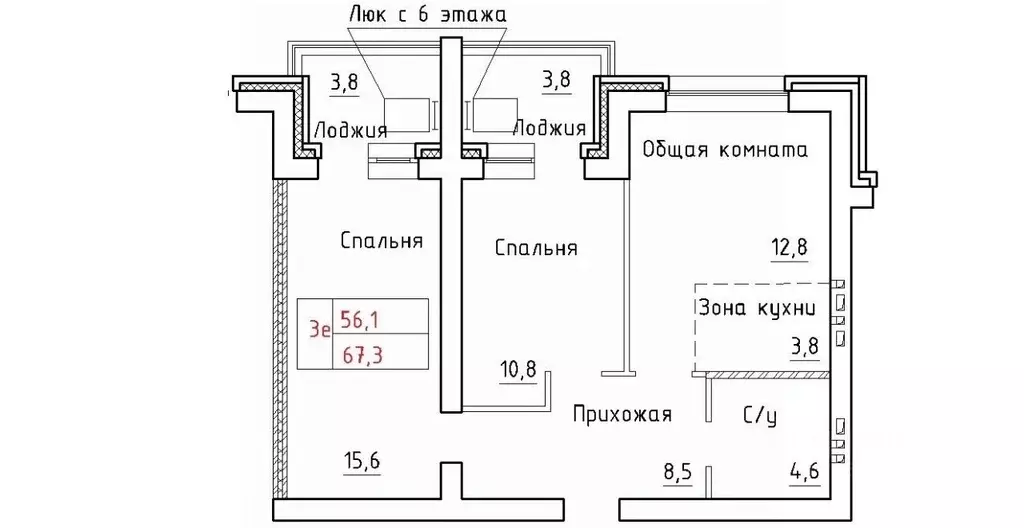 3-к кв. Новосибирская область, Новосибирский район, Мичуринский ... - Фото 0