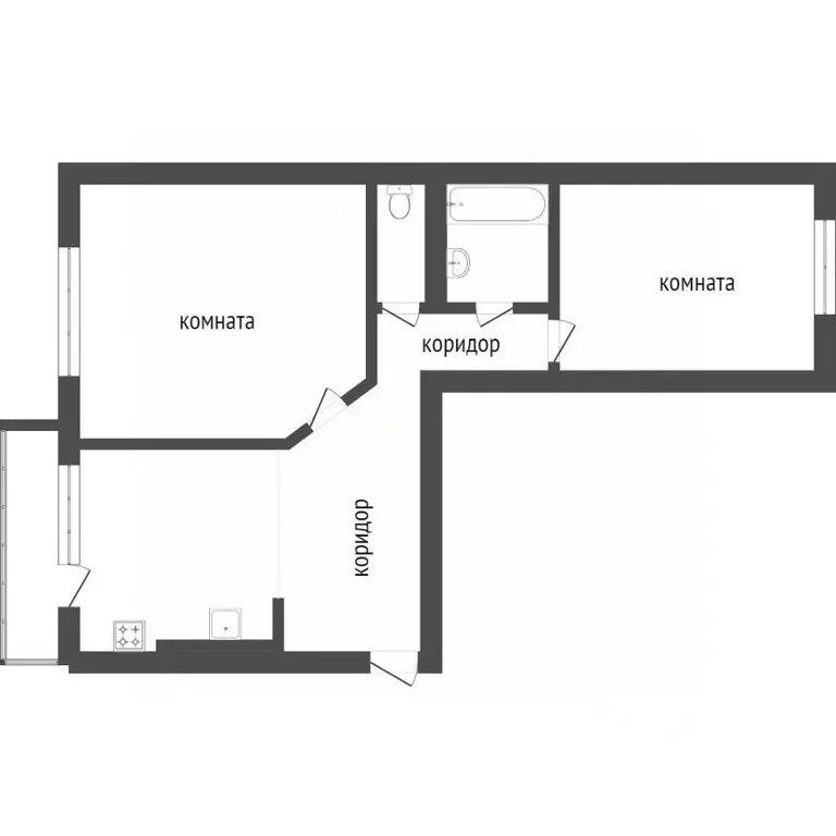 2-к кв. Ханты-Мансийский АО, Сургут бул. Свободы, 12 (56.0 м) - Фото 1