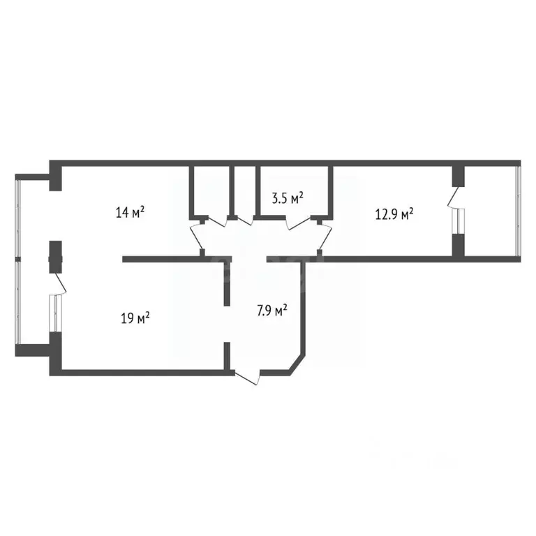 2-к кв. Красноярский край, Красноярск ул. Академгородок, 12А/1 (65.1 ... - Фото 2