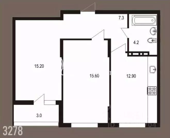 2-к кв. Саратовская область, Саратов Лунная ул., 32 (58.2 м) - Фото 0