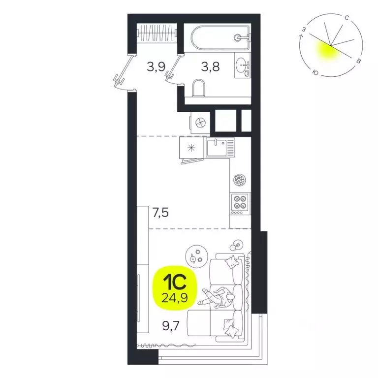 1-к кв. Свердловская область, Екатеринбург Южная Ботаника жилрайон, ... - Фото 1