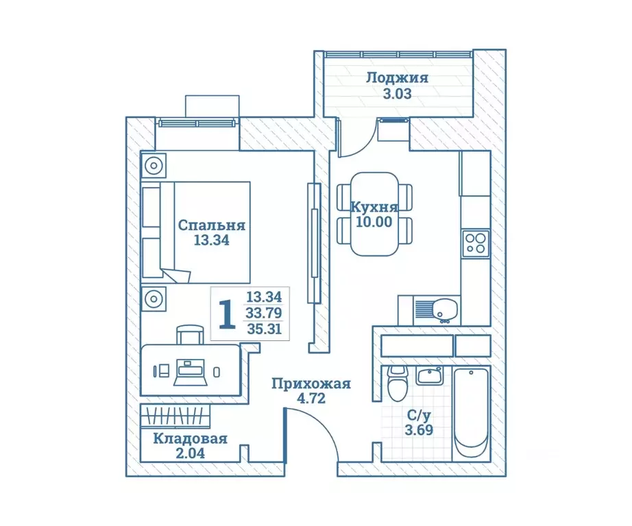 1-к кв. Московская область, Щелково городской округ, Монино пгт ... - Фото 1