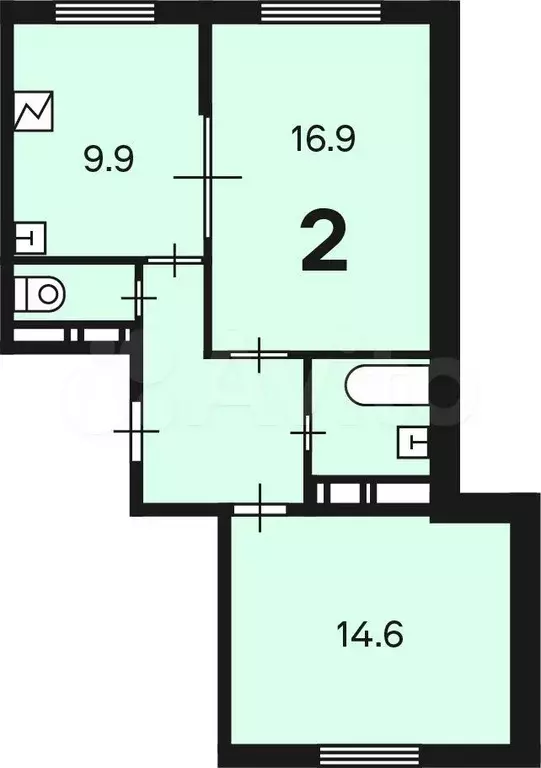 Аукцион: 2-к. квартира, 53,2 м, 2/13 эт. - Фото 0