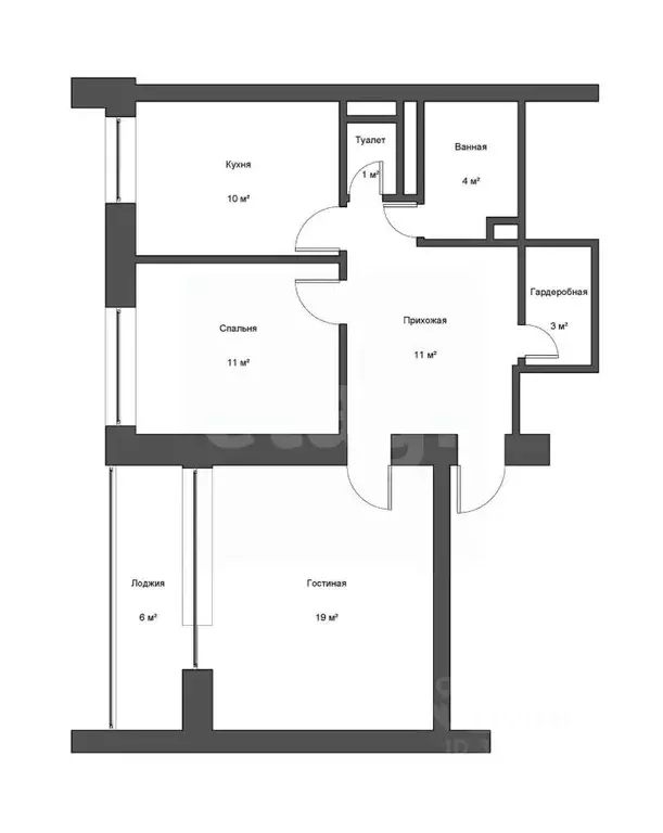 2-к кв. Москва ул. Большие Каменщики, 4 (60.7 м) - Фото 2