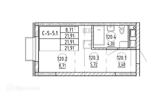 Продаётся квартира-студия, 21 м - Фото 0